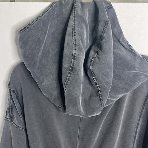 NWOT Free People C’mon Hooded Cardigan Jacket Washed Black M. FALL!! - Picture 8 of 8